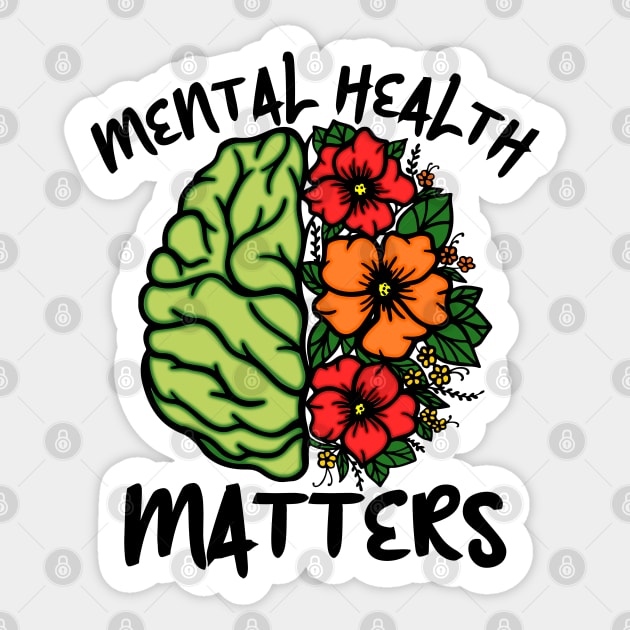 Mental Health Matters Awareness Flowers Sticker by RongWay